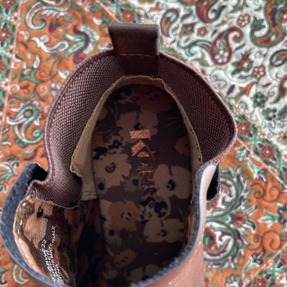 Women Booties Size 7.5 Kork New Without Tag Block Heel Very Comfortable Brown - Picture 10 of 13